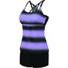 Fashion Womens  Printed Split Two-piece Swimsuit Vest Backless Beachwear
