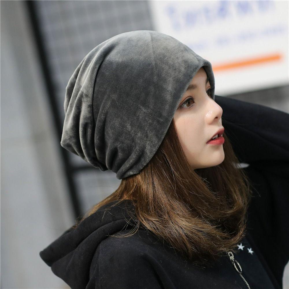 Slouchy Beanie Hat Warm Earmuffs Bicycle Hat Winter Running Beanie  for Men Women
