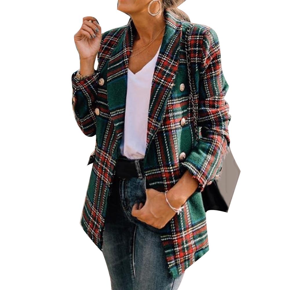 plus size tartan blazer