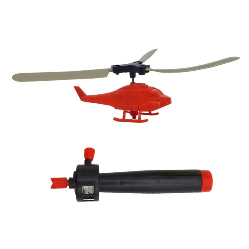 6pcs/set Pull String Helicopter Toy Random Color Recommended for Children 3 and Up Wonderful for Outdoor Fun Gatherings
