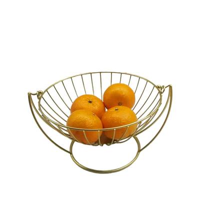 Abay Gold Iron Art Fruit & Snack Basket