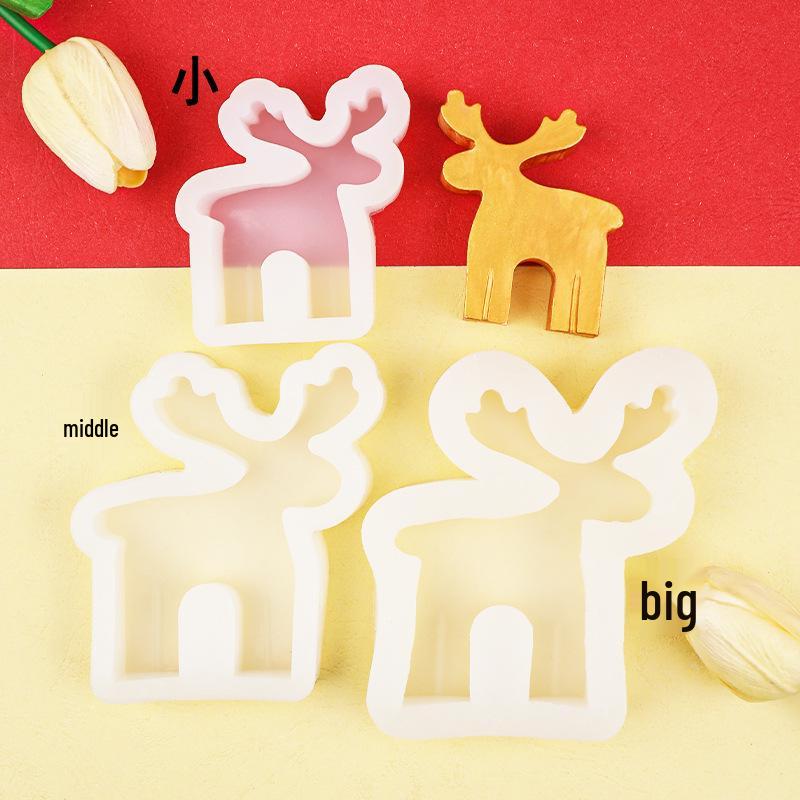 Christmas Reindeer Silicone Mold for Candles, Soap, and Chocolates