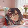 Xinyan Genshin Impact Cushion Cover Square Short Plush Pillow Case Living Room Sofa Home Decor Funda X