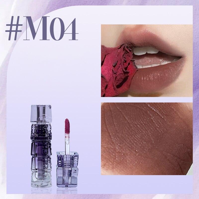 

Ягодно-красный бархатный блеск для губ, долговечная матовая помада для макияжа губ, сексуальный красный грязевой оттенок для губ, водостойкая косметика XYZ