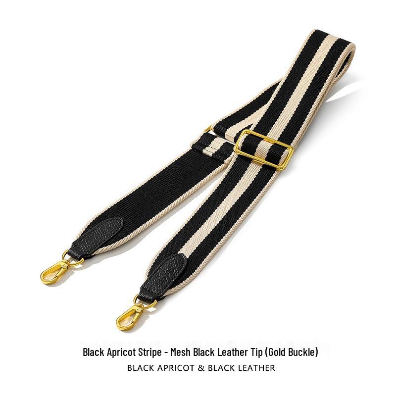 F-97 Color Block Stripe Wide Canvas Shoulder Strap for Bag Modification