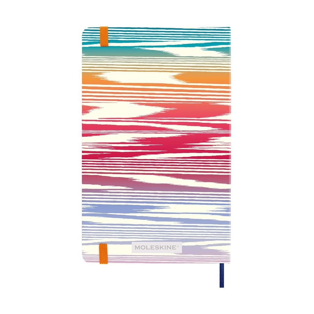 Moleskine Missoni Limited Edition Notebook, Hardcover, Large, Horizontally Ruled, Fiamu (SKQP060MISSFIAMSFU)