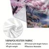 2D Sakura Waterfall Backdrop Cherry Blossom Lake Background
