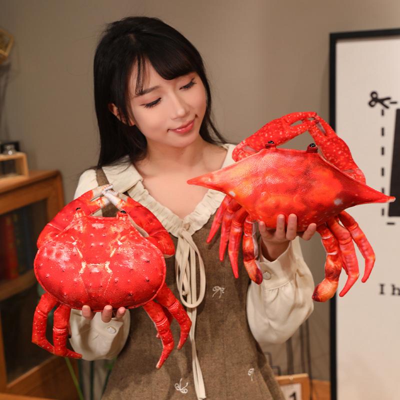 1Pc 3555Cm Kawaii Crab Plush Toy Real Like Swimming Crab King Crab Pillow Stuffed Soft Sofa Cushion Creative Birthday Gift