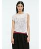 Anggae Wave Knit Top White