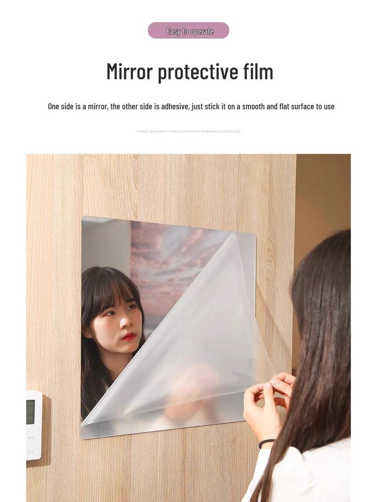 [Newcomer Exclusive] Full-Body Acrylic Soft Mirror Sticker - Self-Adhesive, High-Definition Dormitory Dressing Mirror