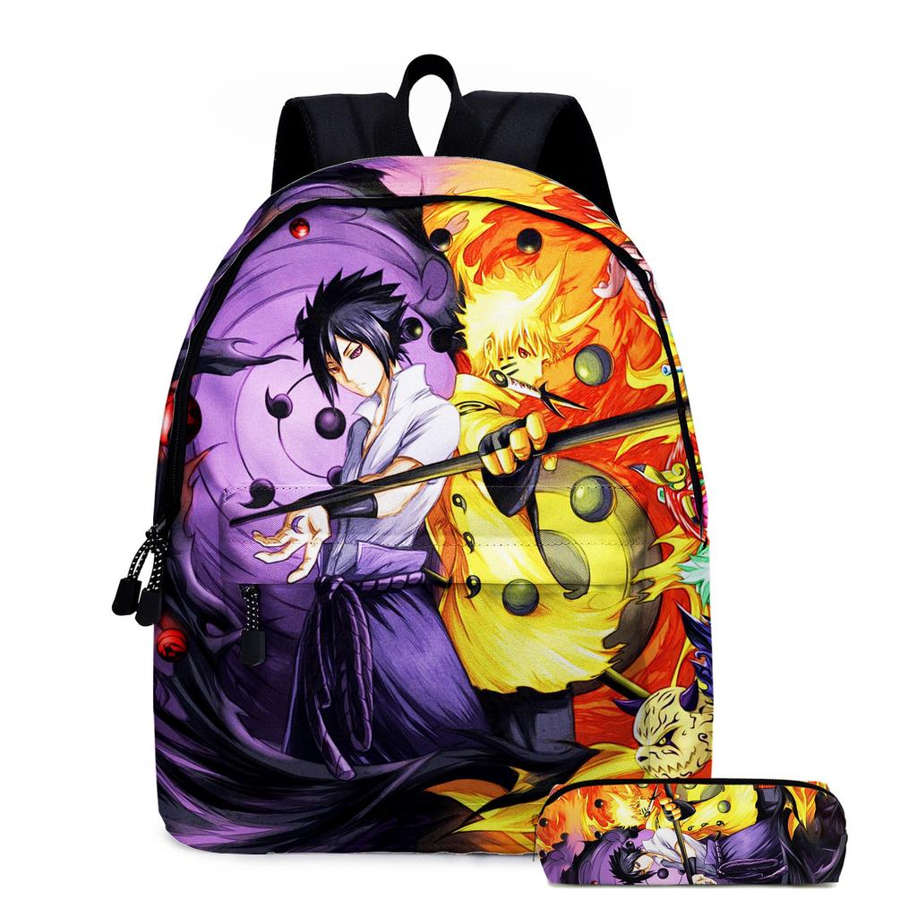 Naruto Backpack Naruto Two-Piece Set Elementary And Secondary School School Bag Children'S Backpack