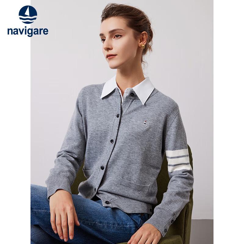 Navigare Women's Round Neck Knitted Cardigan