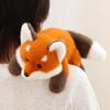 Plush Fox Animal Toy With Prone Posture Design For Girls Gift And Bed Decor