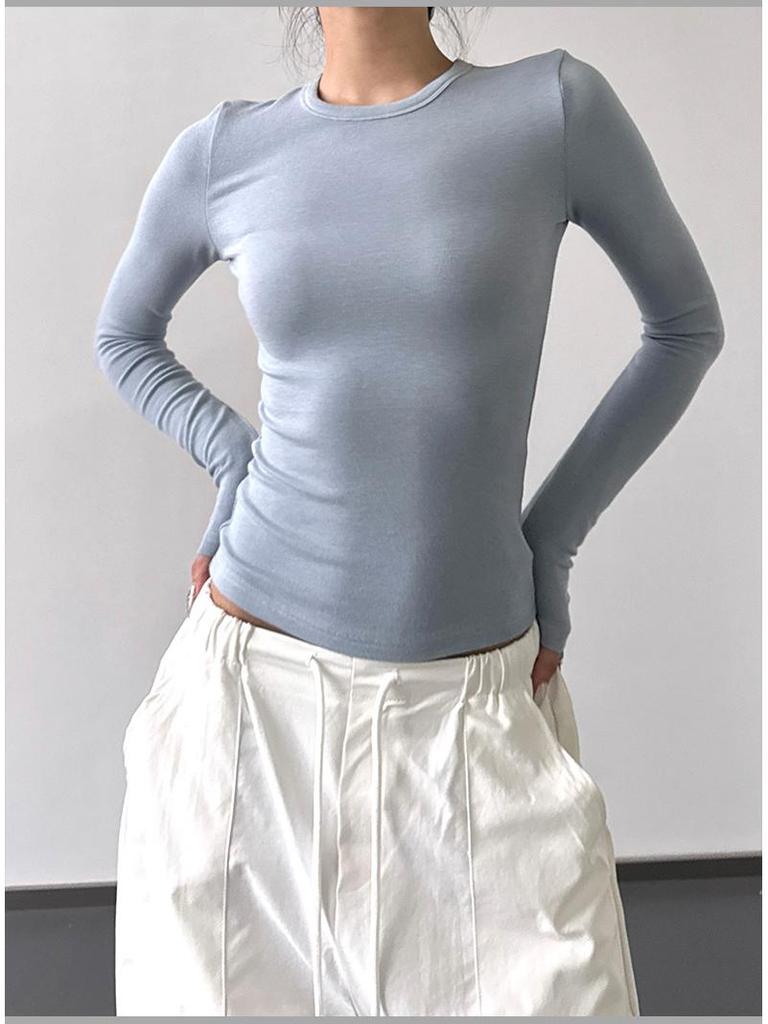 2025 Herbst Damen Retro Schlankmachendes Langarm-T-Shirt