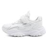 Synthetic Leather Fabric Sports Fashion Trendy Versatile Lightweight Breathable Running Shoes Kids Sneakers White WZ(CL)-1238