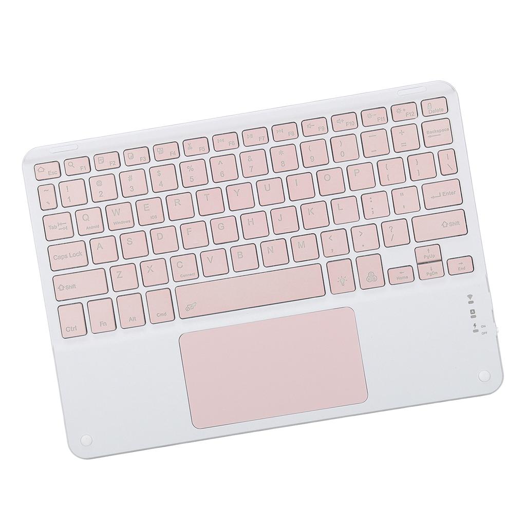 Wireless Keyboard with Touchpad Quadrate Keycap Ultra Thin 10inch Wireless Keyboard with RGB