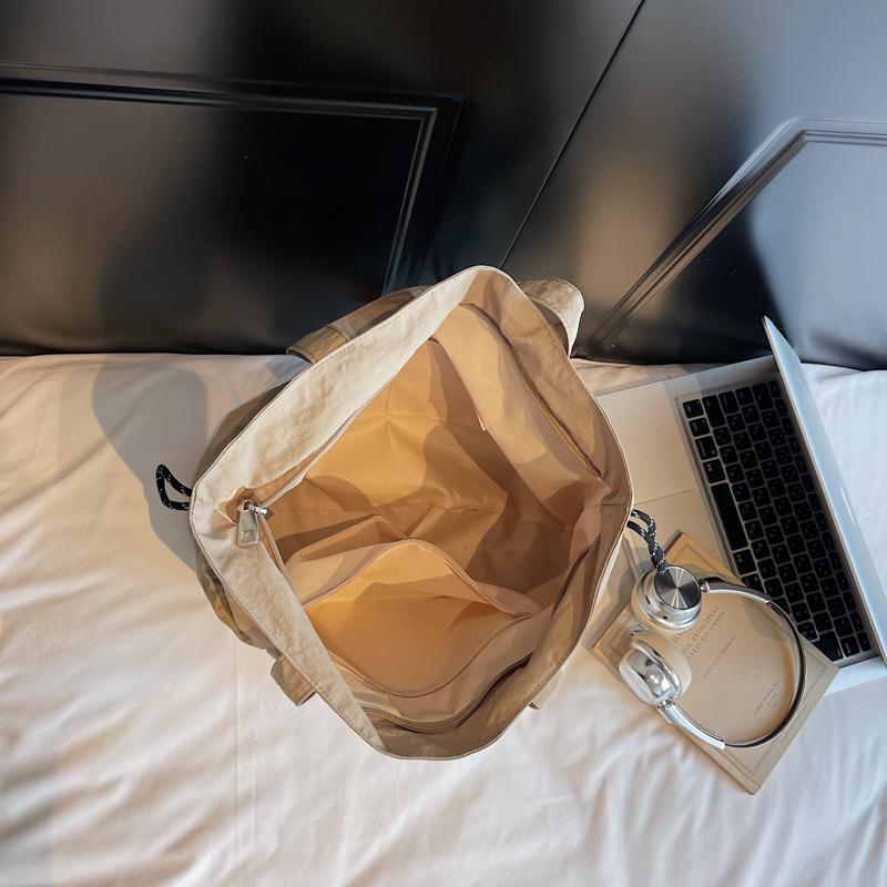 Commuting Large Capacity Nylon Bag Women's Multi-Pocket Shoulder Tote Bag Student Class Bag