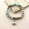 Lucky Natural Stone Beaded Bracelet Fashion Cute Elephant Unisex Bracelet Jewelry Bracelet