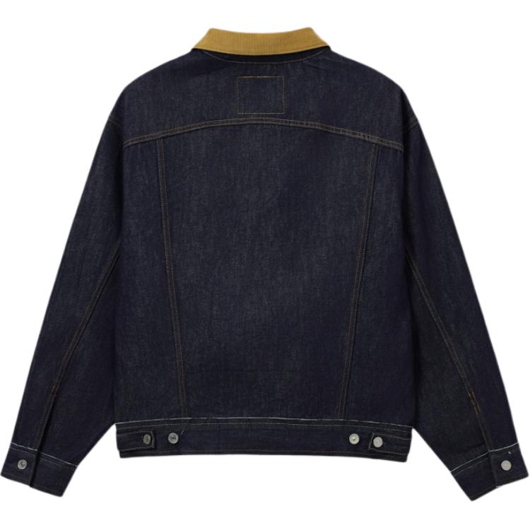 Levis Corduroy Collar Loose Vintage Denim Jacket Men Jacket Medium-Blue 0016V-0001