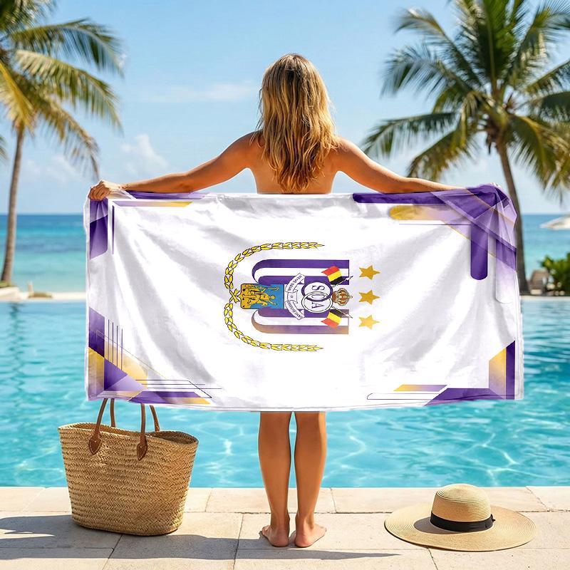 Anderlecht FC Druck Schnelltrocknendes Strandtuch Mikrofaser Saugfähig Tragbares Reise-Schwimmtuch