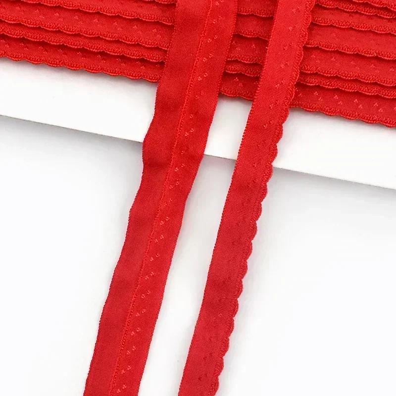 5/10/20M Meetee 11mm Cotton Elastic Band for Underwear Strap Stretch Webbing Tape Ribbon Double Layered Rubber Bands Accessories