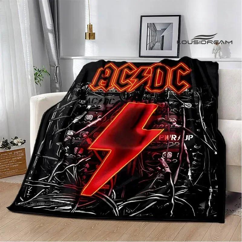 3D Retro Rock band AC/DC printed blanket Picnic blanket Warm Flannel blankets Home bed linings blankets for beds Birthday Gift