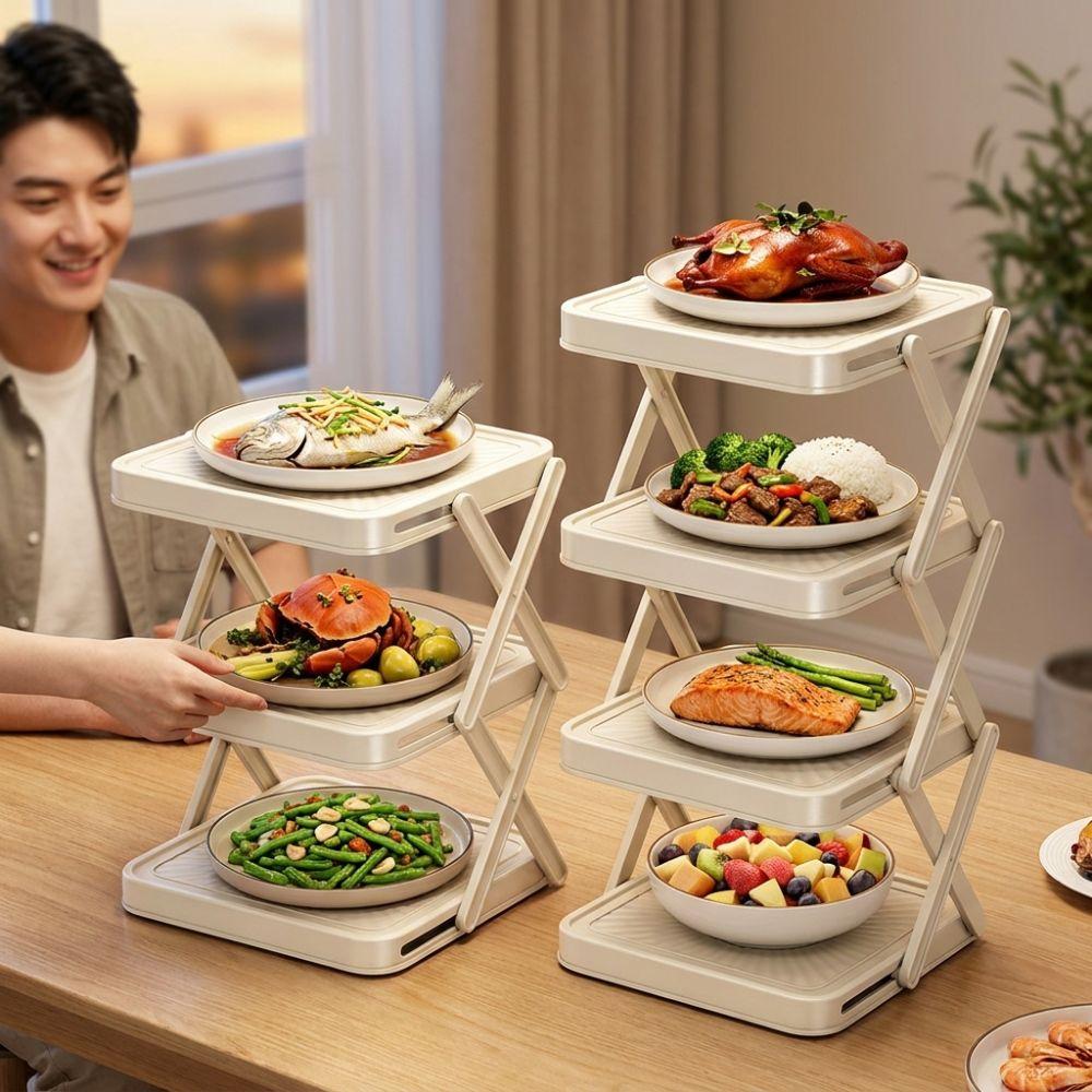 Large Capacity Prepare Dish Storage Rack Space-Saving Dish Storage Rack  Preparing Food