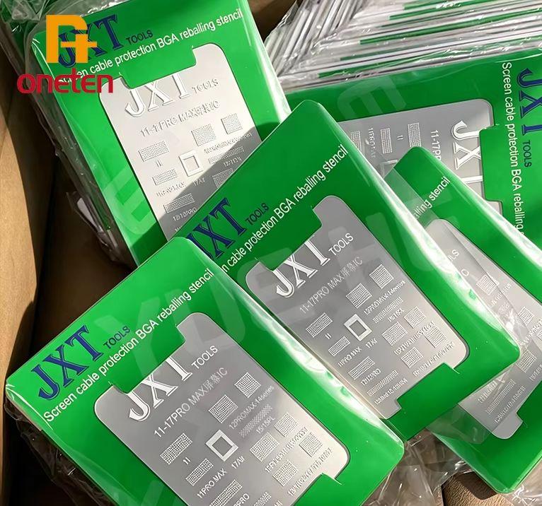JXT Дисплейный ЖК-экран Защита микросхемы BGA Трафареты для реболлинга для IPhone 11 12 13 14 15 16 17 Pro Max Гибкий экран Чип Стальная сетка