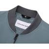 Calvin Klein Solid Color Logo Embroidered Square Label Baseball Collar Zip Jacket Men Jackets Gray Green J323578-1