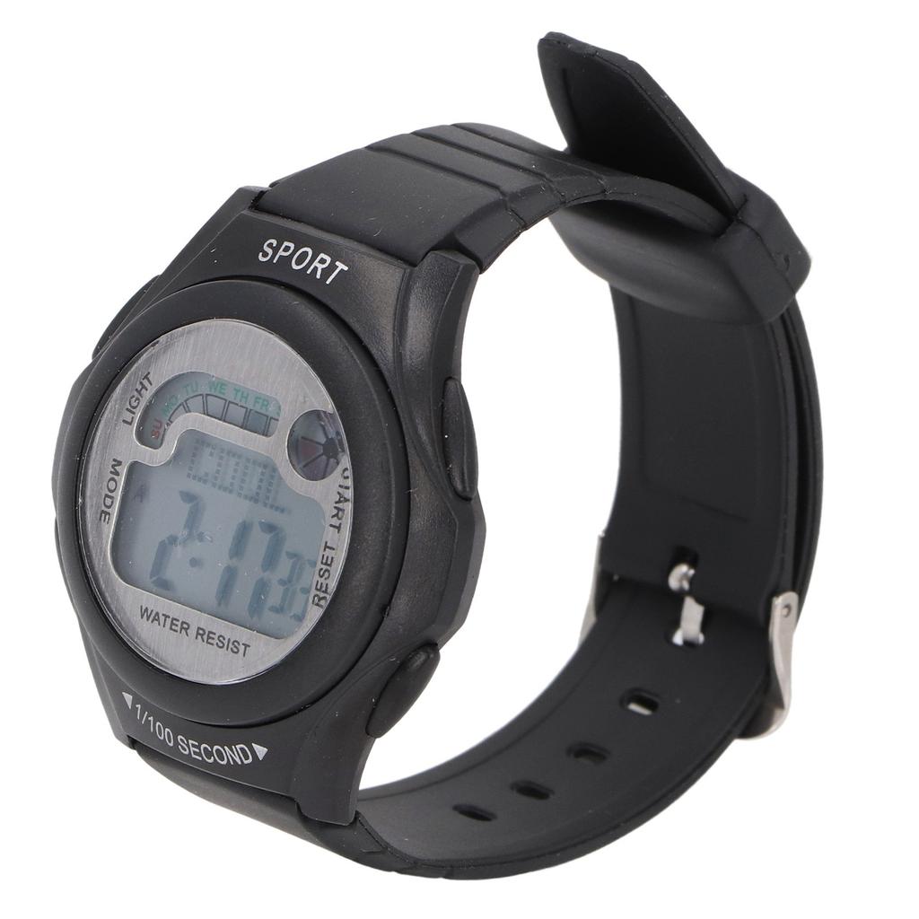 Women Men Digital Waterproof Sports Watch Surfing Watch Multifunctional Watch with Rubber Strap Stopwatch and Dual Time