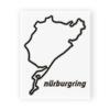 Autocollant - Circuir - Nurburgring - 10 x 12 cm - Noir - Résistant et durable