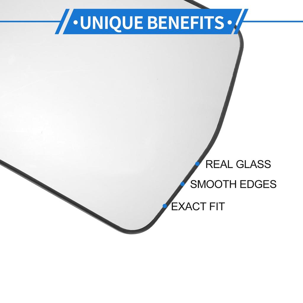 Motoforti Door Wing Left Driver Side Unheated Mirror Glass Replacement for Toyota PREVIA Estima 2000-2006