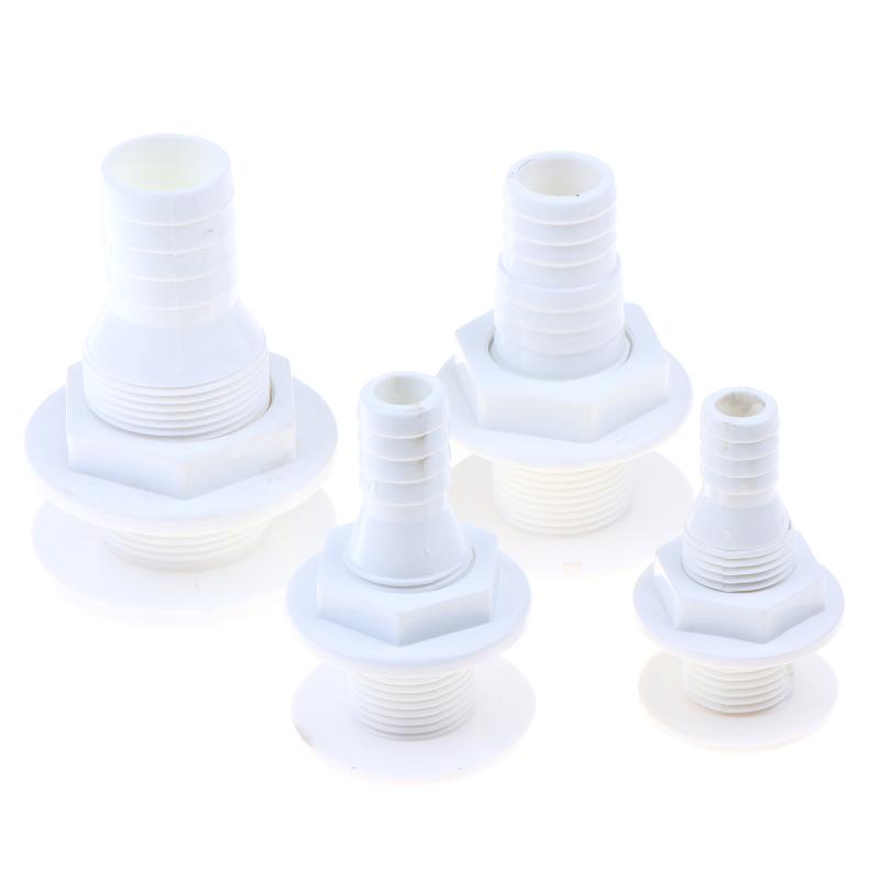 Marine Boat Abs Plastic Thru Hull Fitting Connector For 5/8, 3/4,1,1‑1/8 In Hose Boat Drain Outlet Bilge Pump Plumbing Fittings