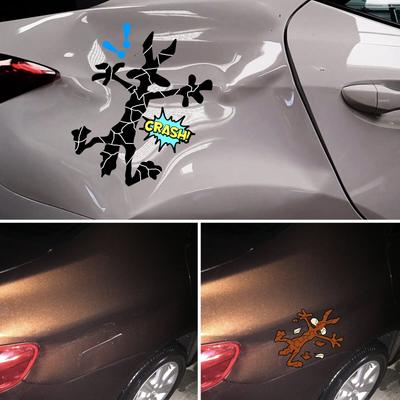 Scratch And Dent Fix Car Stickers, Funny Cartoon Coyote Into Pieces, Bumper Stickers For Van, Auto, Truck, Motorcycle, Laptop, Skateboard, Wall