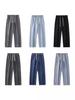 LKTM Herren Retro Trend Sommer Straight-Leg Kordelzug Jeans - Lässige Weitbein-Hose