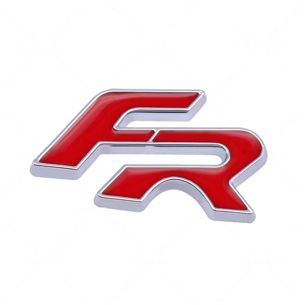 3D Metal FR Logo Badge Sticker Side Fender Rear Trunk Emblem Decal High-Quality Automotive Accessories
