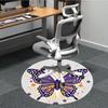 1pc Butterfly Decor Chair Carpet for Office, Non slip, Soft and Durable Office Rug for Interior Decoration