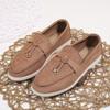 Women Loafers Slip On Ladies Flats Shoes  Spring Autumn Casual Flat Shoes Leather Cashmere Single Shoes