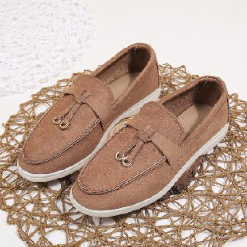Women Loafers Slip On Ladies Flats Shoes  Spring Autumn Casual Flat Shoes Leather Cashmere Single Shoes