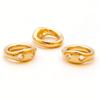 10pcs 18K Real Gold Plated Brass Metal Crimp End Beads, Jewelry End Caps Connector for DIY Jewelry Making Accessories