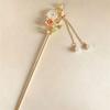 Elegant Chinese-Style Flower Peace Buckle Hair Stick with Tassels – Ancient-Style Hanfu Hair Accessory for Women