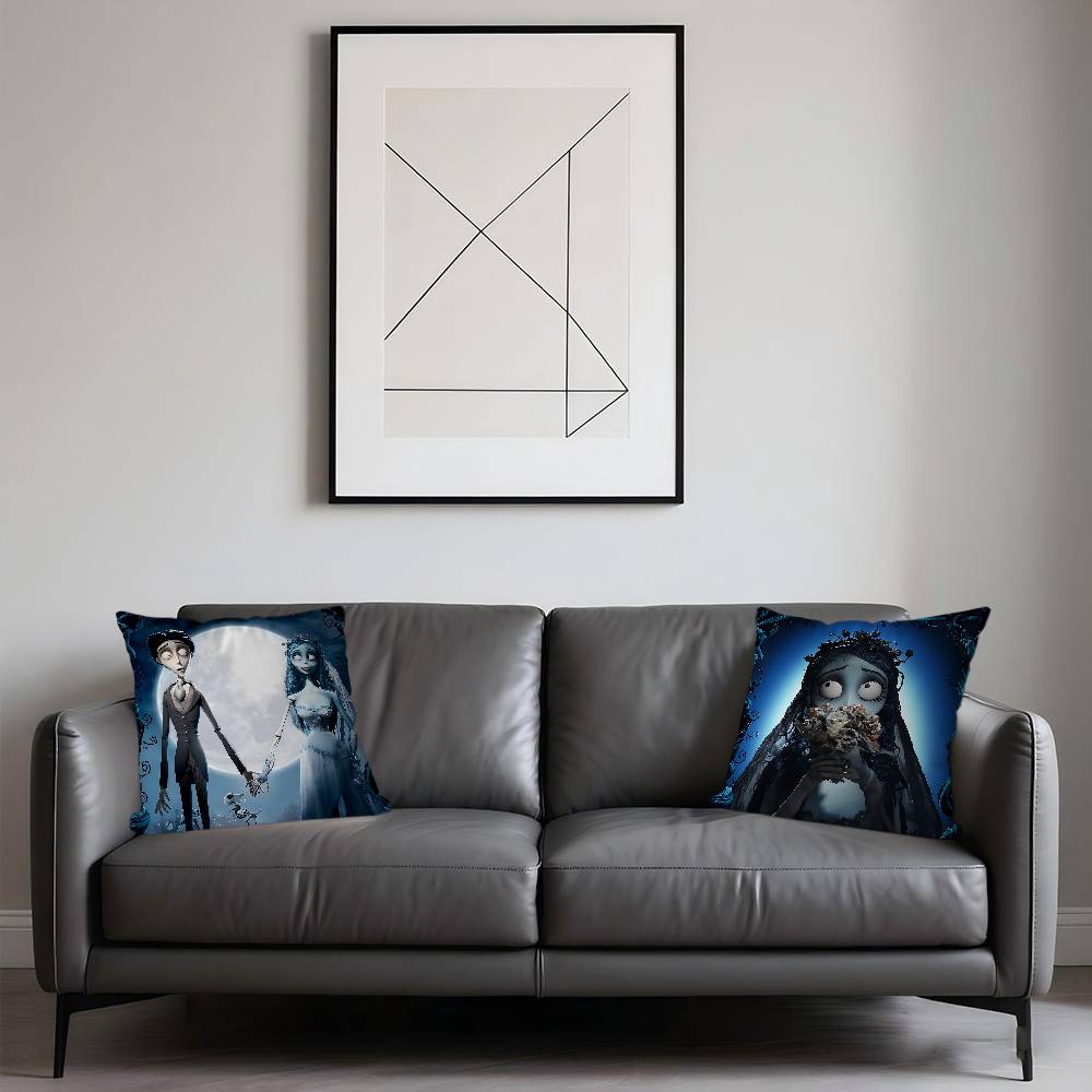 C-Corpse Bride Cartoon Personalized Picture Text Home Decorative Pillows Household Gifts 45x45cm