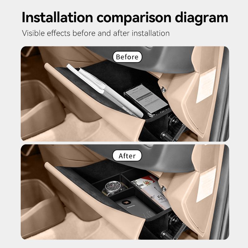 Suitable for 24-25 Kia EV9 glove box partition modified storage box storage and organization box interior decoration