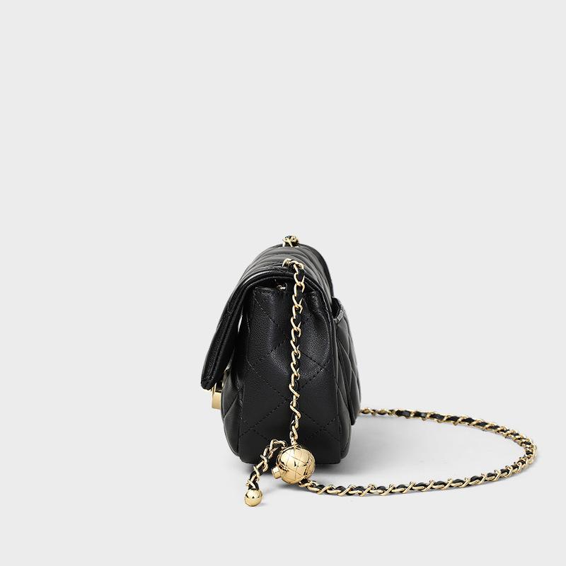 Tasche All-in-one Damen Einzelschulter Leder Damenhandtasche Mode Umhängetasche Senior Sense Pendler-Tasche Rautenmuster Damenhandtasche