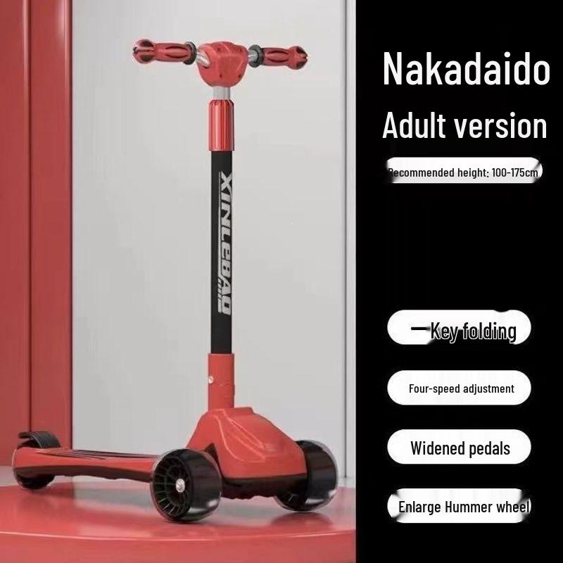 New Folding Scooter for Ages 2-20: Suitable for Young Kids, Older Children, and Adults - Perfect for Commuting
