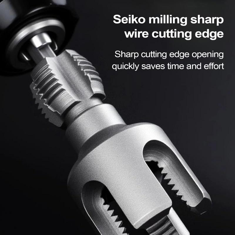 PVC Thread Maker Tool External Internal Cutter 1/2 & 3/4 Dies for Water Tube Electric Drill Garden Hose Home Improvement