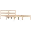 VidaXL Bed Frames Solid Pine Wood 135x190 Cm Double
