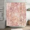 Vintage Pink White Floral Printed Shower Curtain Home Decor Bathroom Accessories Modern Waterproof Fabric 180x240cm