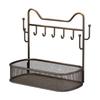 Multifunctional Iron Key Holder Stand Entryway Organizer Key Rack with Elegant Jewelry Display for Home Decoration