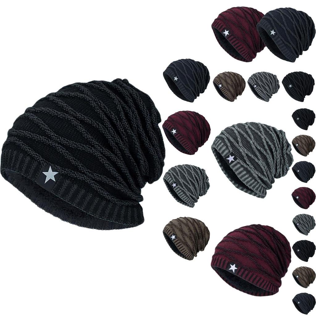 Cozy Knit Slouch Beanie Hat For Men And Women With Warm Thermal Fleece Lining